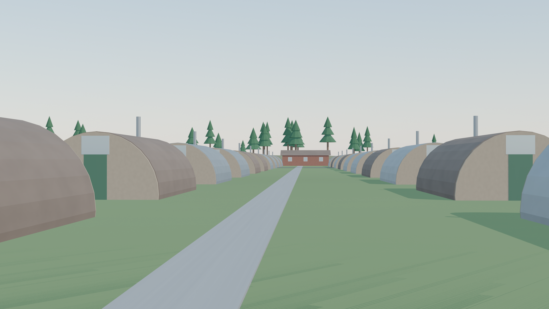 The Nissen hut lines, ground level.